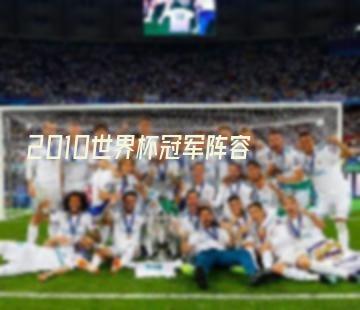 2010世界杯冠军阵容
