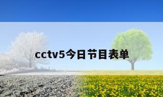 cctv5今日节目表单 cctv5+今日节目表预告